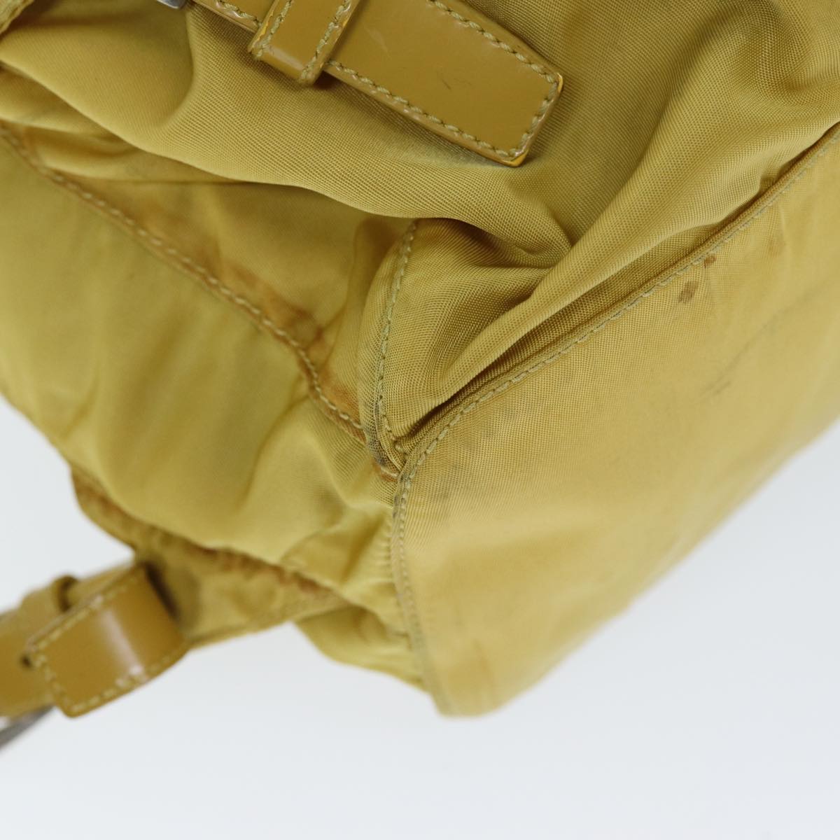 PRADA Backpack Nylon Yellow Auth 73335