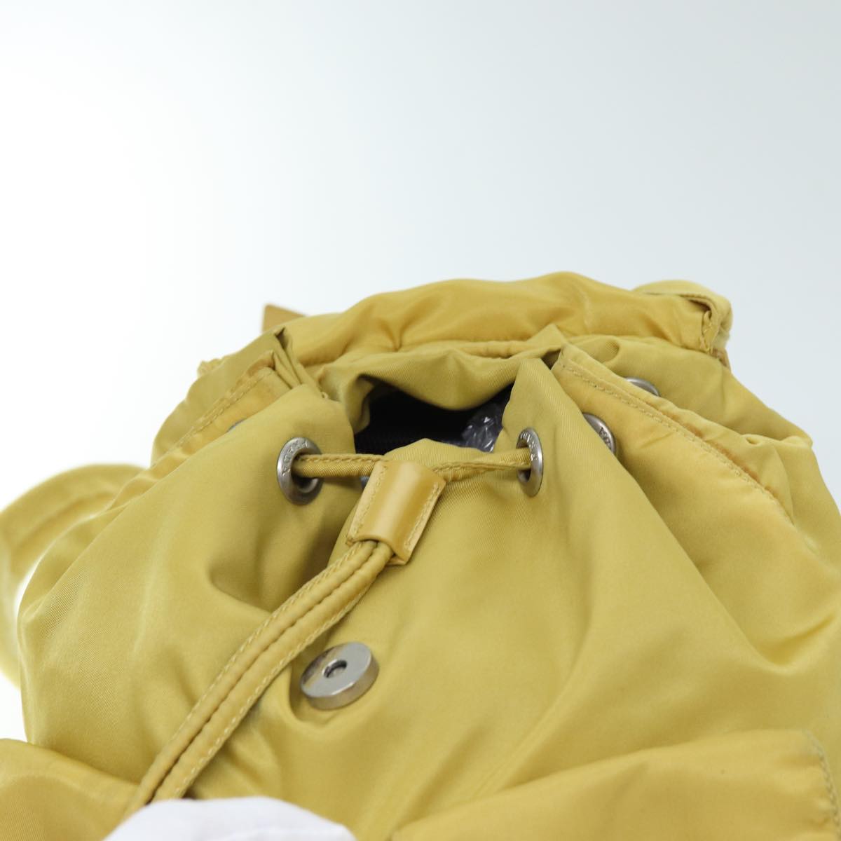 PRADA Backpack Nylon Yellow Auth 73335
