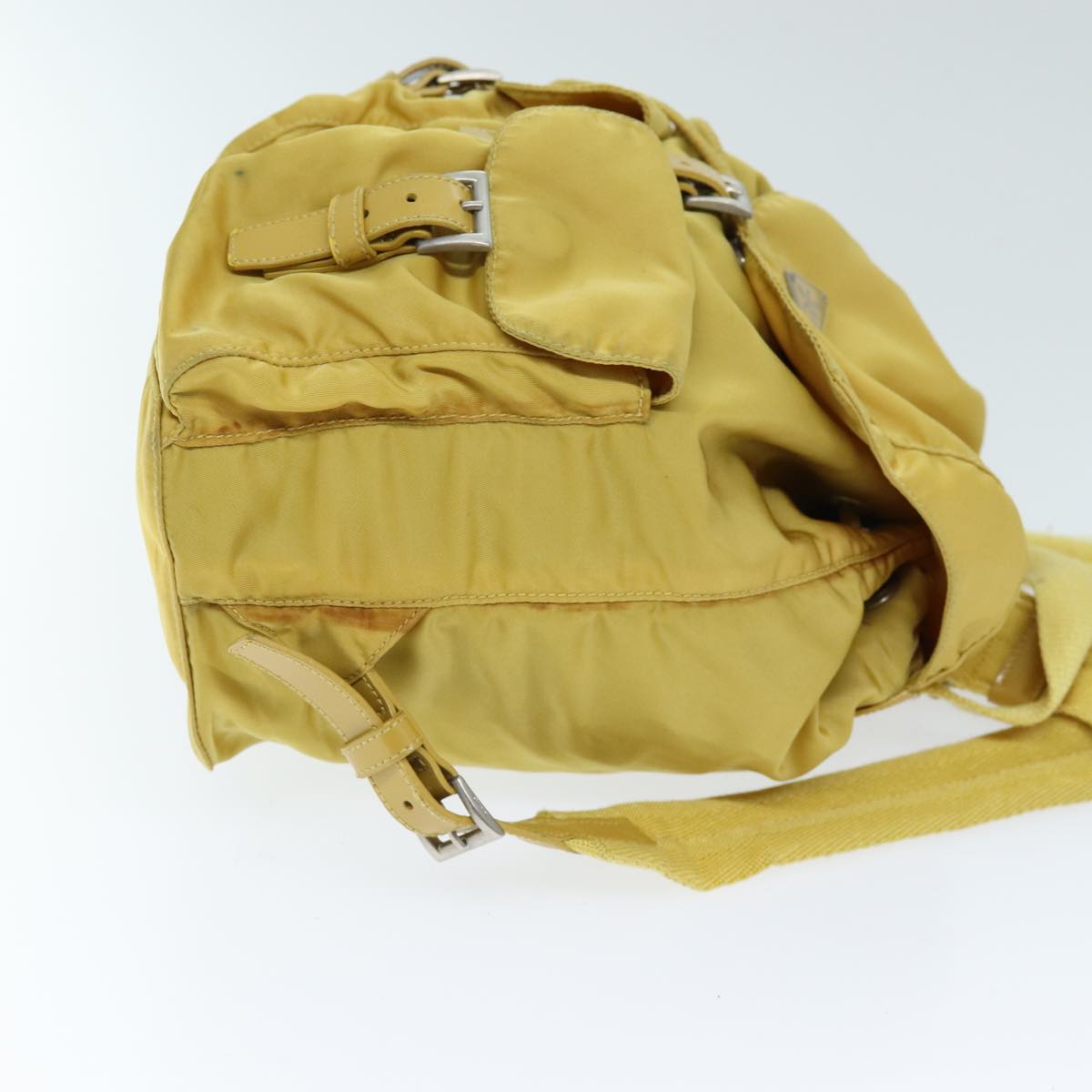 PRADA Backpack Nylon Yellow Auth 73335