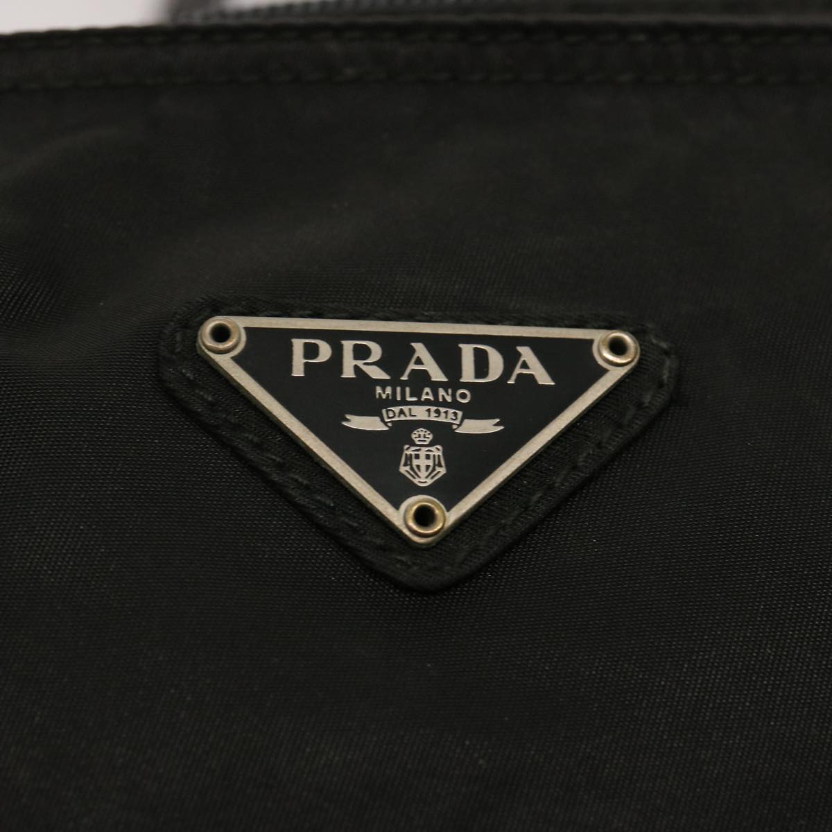 PRADA Shoulder Bag Nylon Black Auth 73336