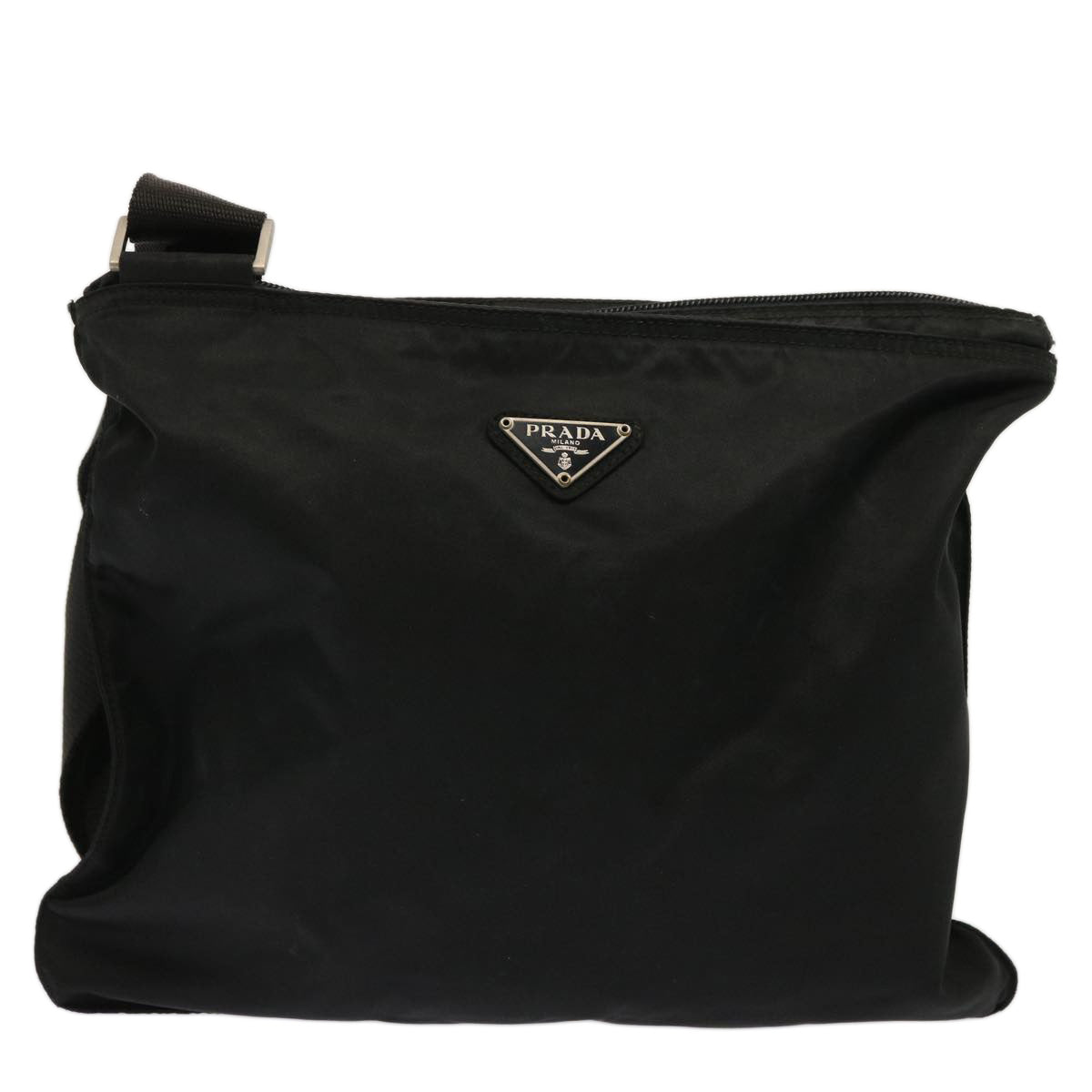 PRADA Shoulder Bag Nylon Black Auth 73336