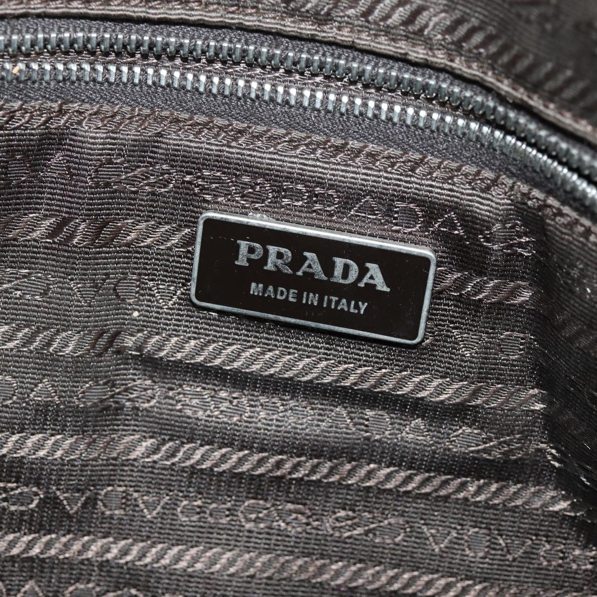 PRADA Shoulder Bag Canvas Beige Auth 73339