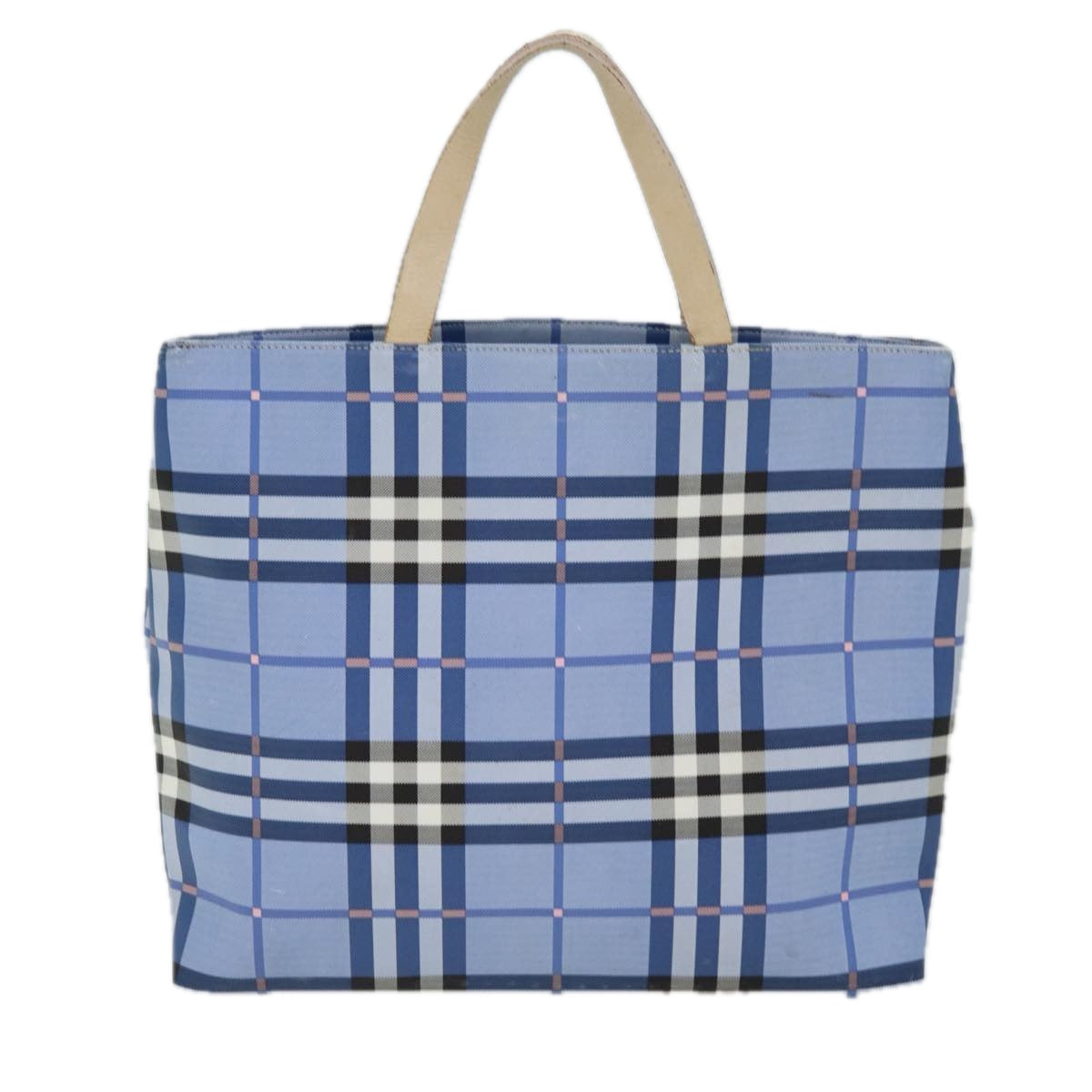 BURBERRY Nova Check Tote Bag Nylon Blue Auth 73344