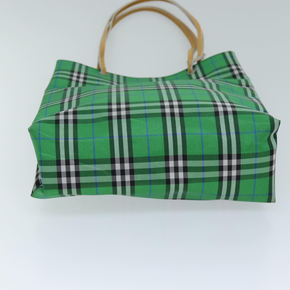 BURBERRY Nova Check Tote Bag Nylon Green Auth 73345