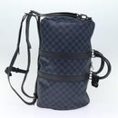 LOUIS VUITTON Damier Cobalt Keepall A Do Boston Bag 3way N23361 LV Auth 73350S-3