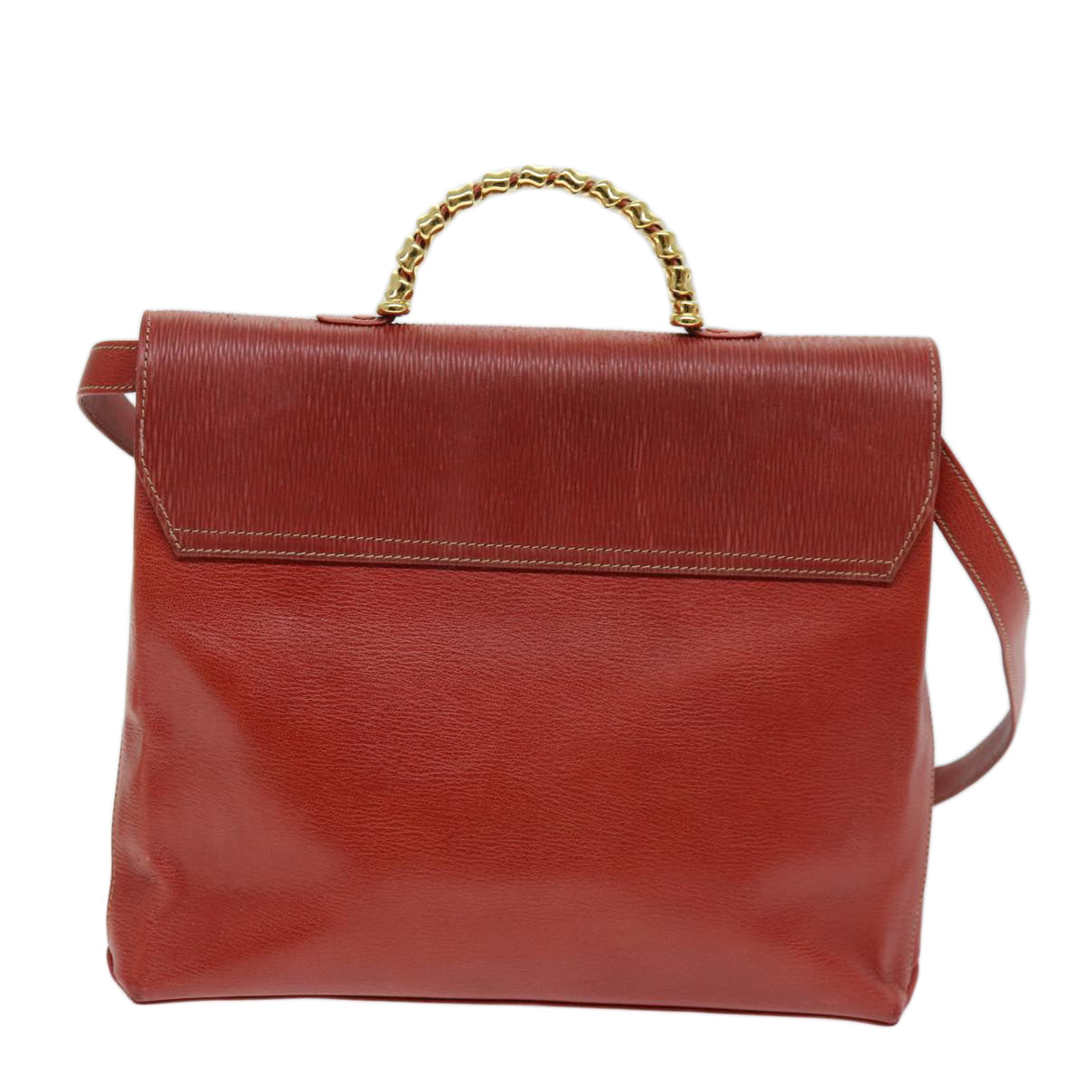 LOEWE Hand Bag Leather 2way Red Auth 73351 - 0