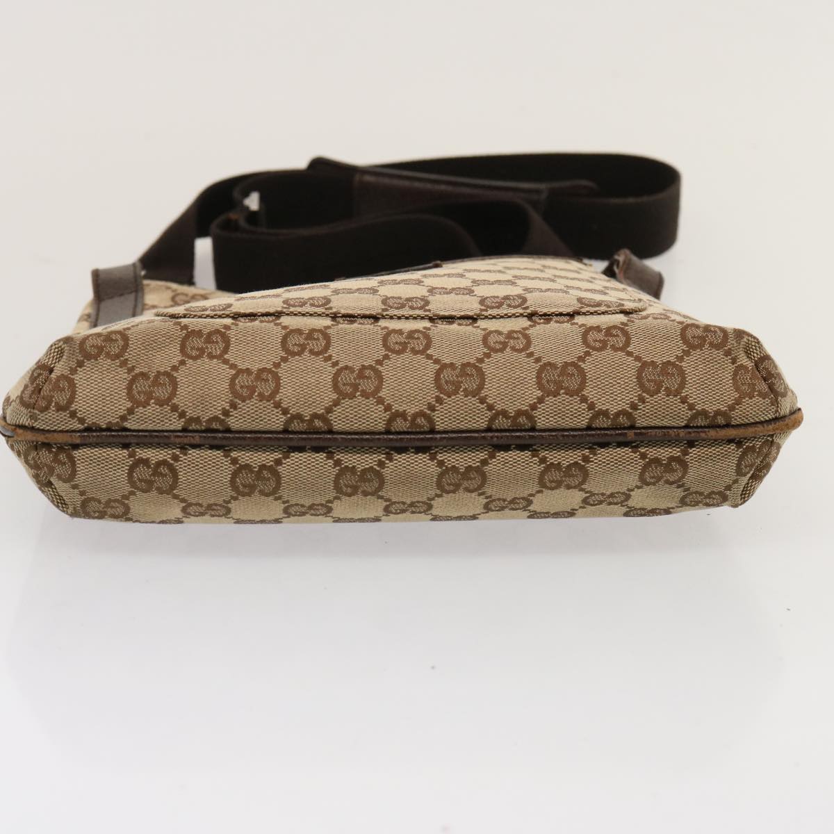 GUCCI GG Canvas Shoulder Bag Beige 122793 Auth 73373