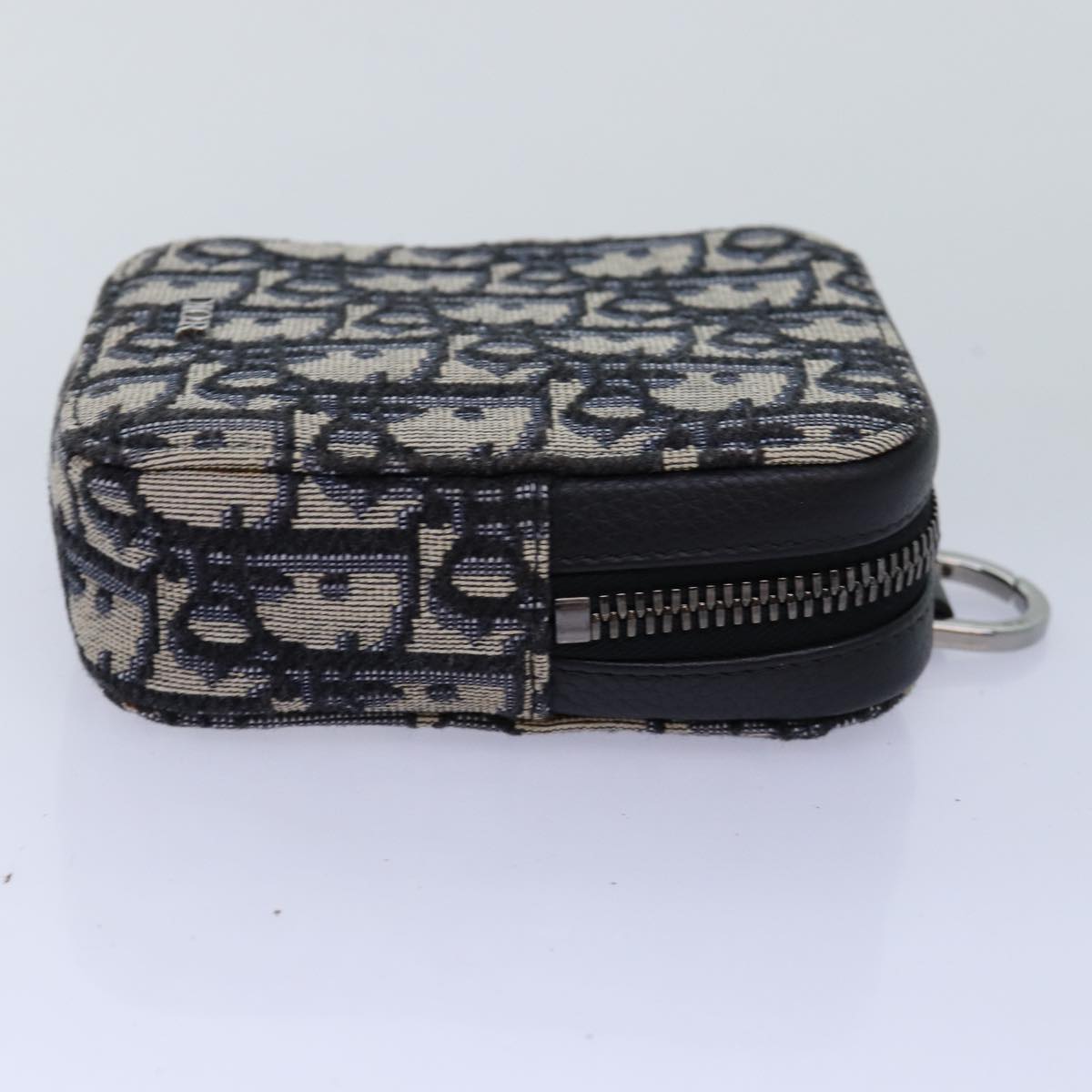 Christian Dior Trotter Canvas Shoulder Pouch Navy Auth 73394A