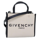 GIVENCHY Hand Bag Canvas 2way White Auth 73396A-1