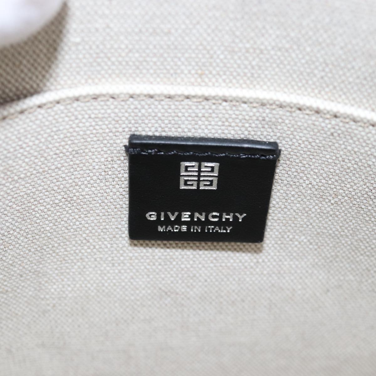 GIVENCHY Hand Bag Canvas 2way White Auth 73396A