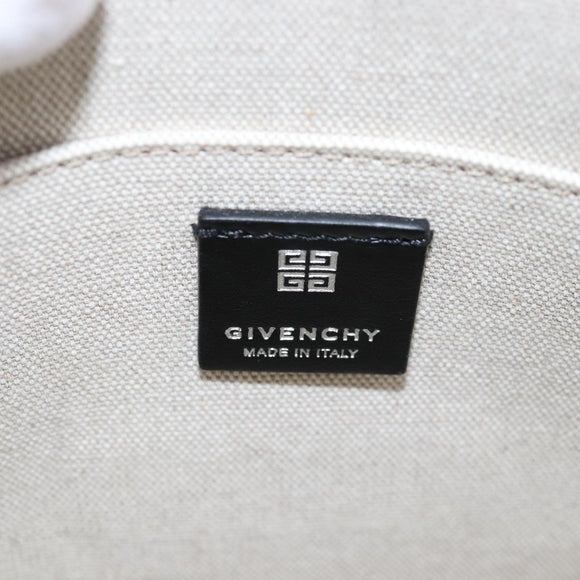 GIVENCHY Hand Bag Canvas 2way White Auth 73396V