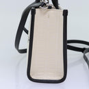 GIVENCHY Hand Bag Canvas 2way White Auth 73396A-4