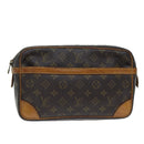 LOUIS VUITTON Monogram Compiegne 28 Clutch Bag M51845 LV Auth 73420-1