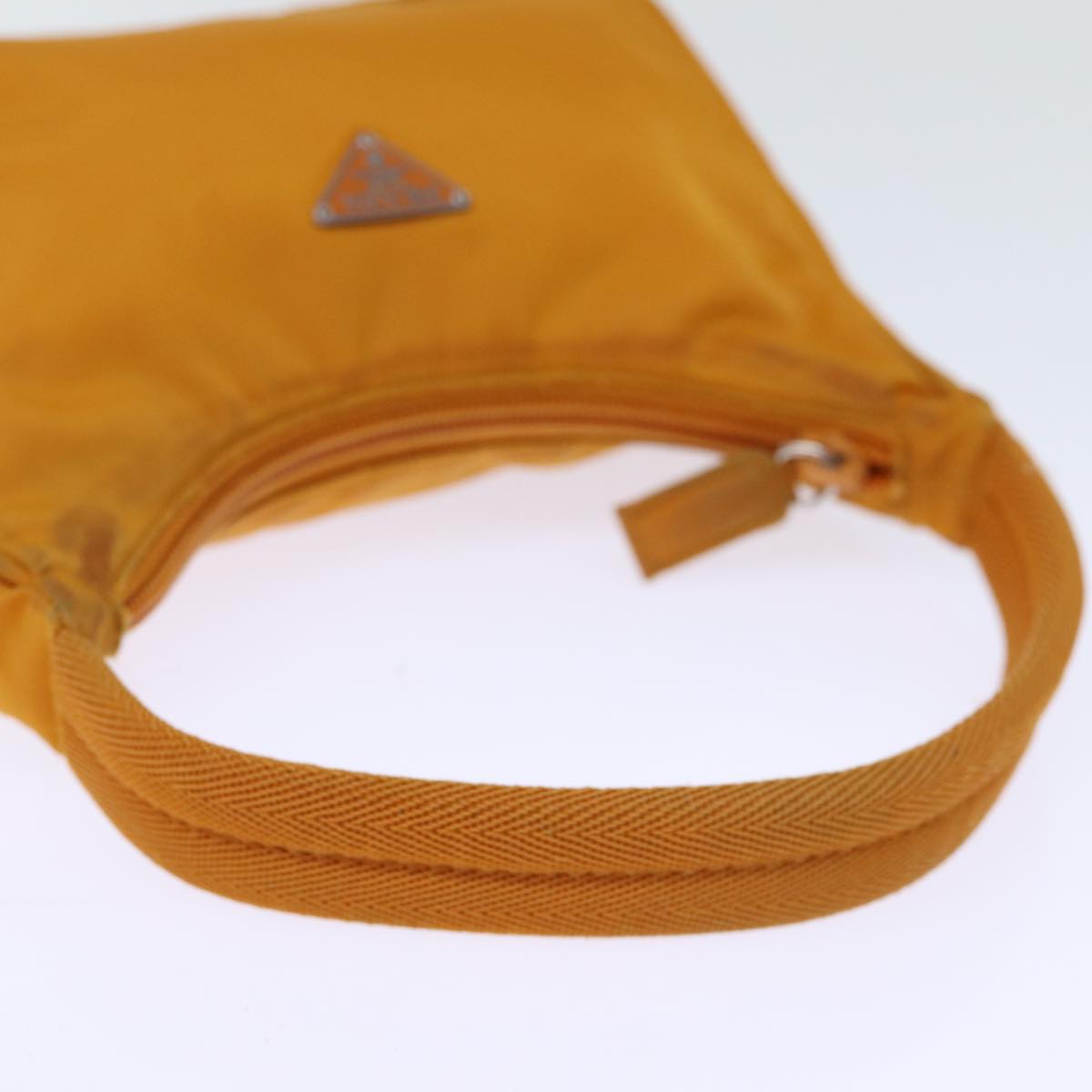 PRADA Hand Bag Nylon Orange Auth 73428