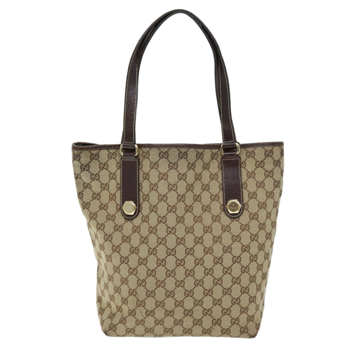 GUCCI GG Canvas Tote Bag Beige 153009 Auth 73451 - 0