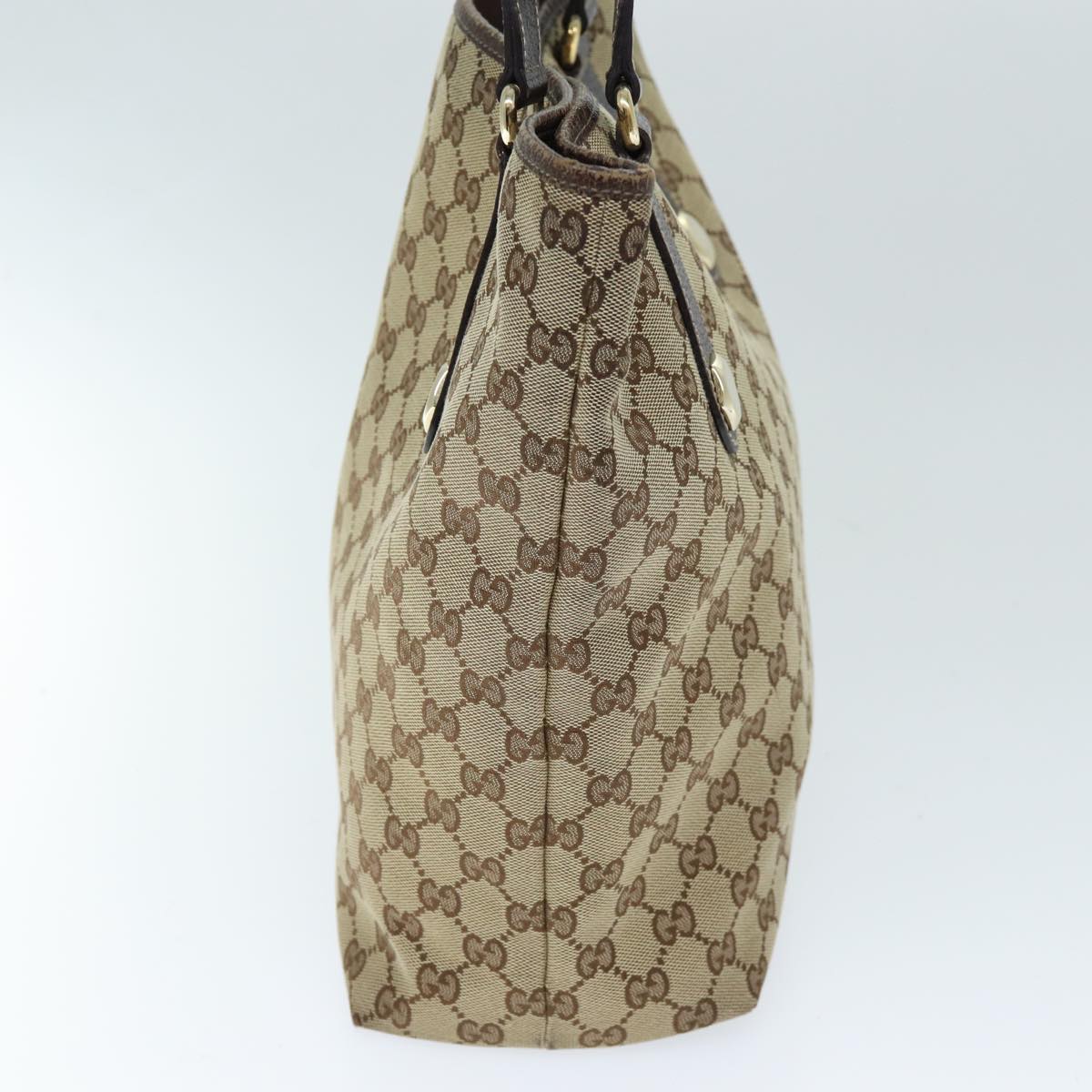 GUCCI GG Canvas Tote Bag Beige 153009 Auth 73451