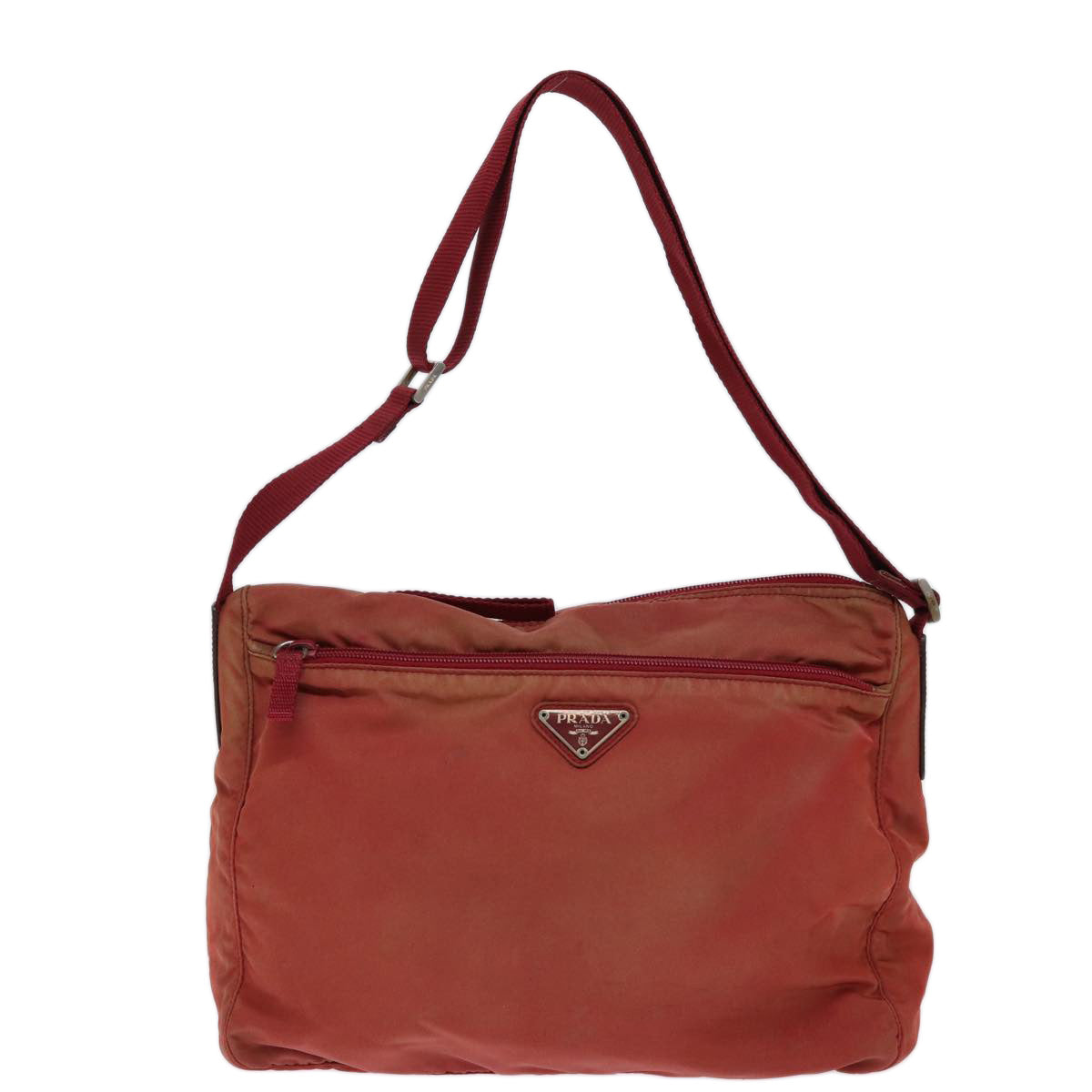 PRADA Shoulder Bag Nylon Red Auth 73454 - 0