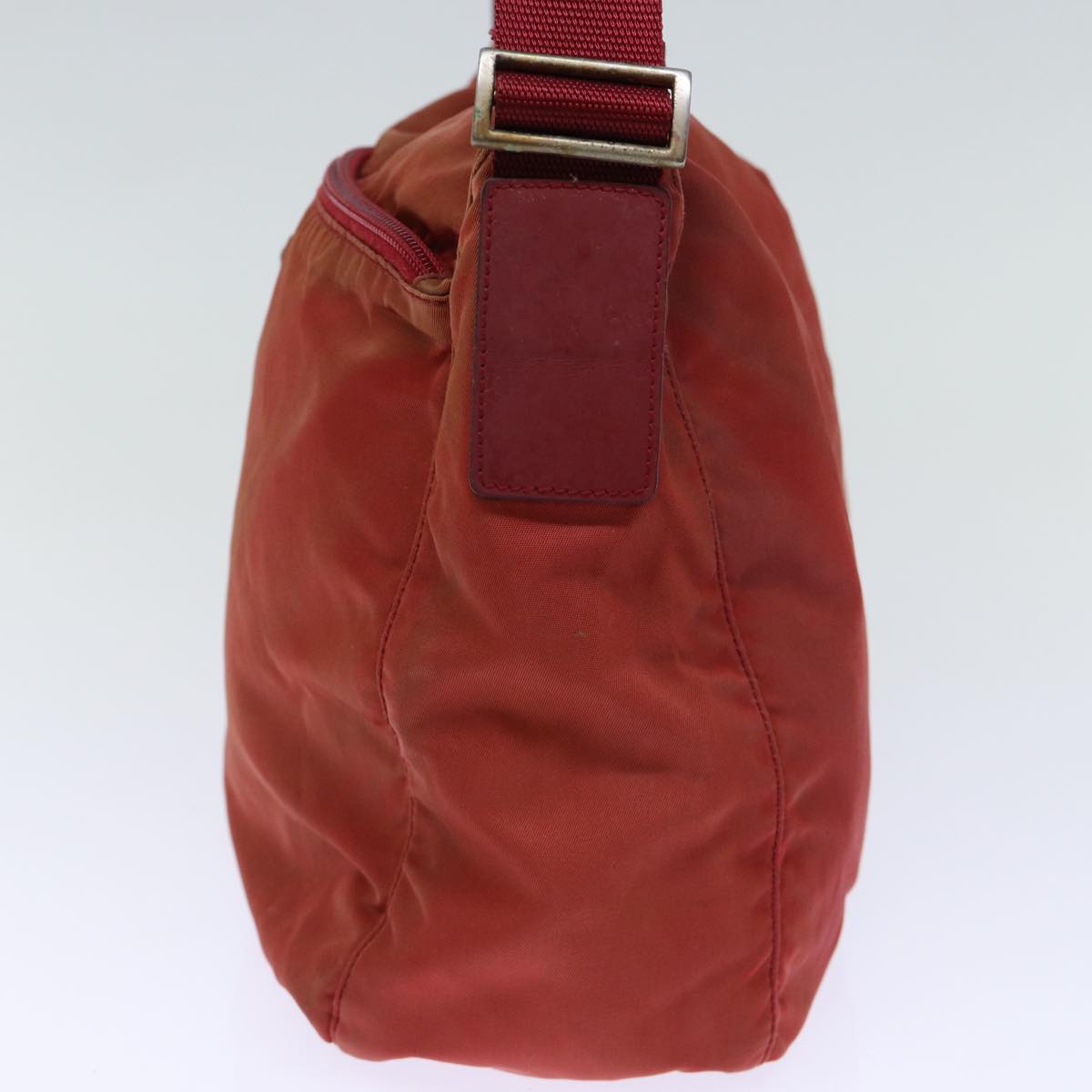 PRADA Shoulder Bag Nylon Red Auth 73454