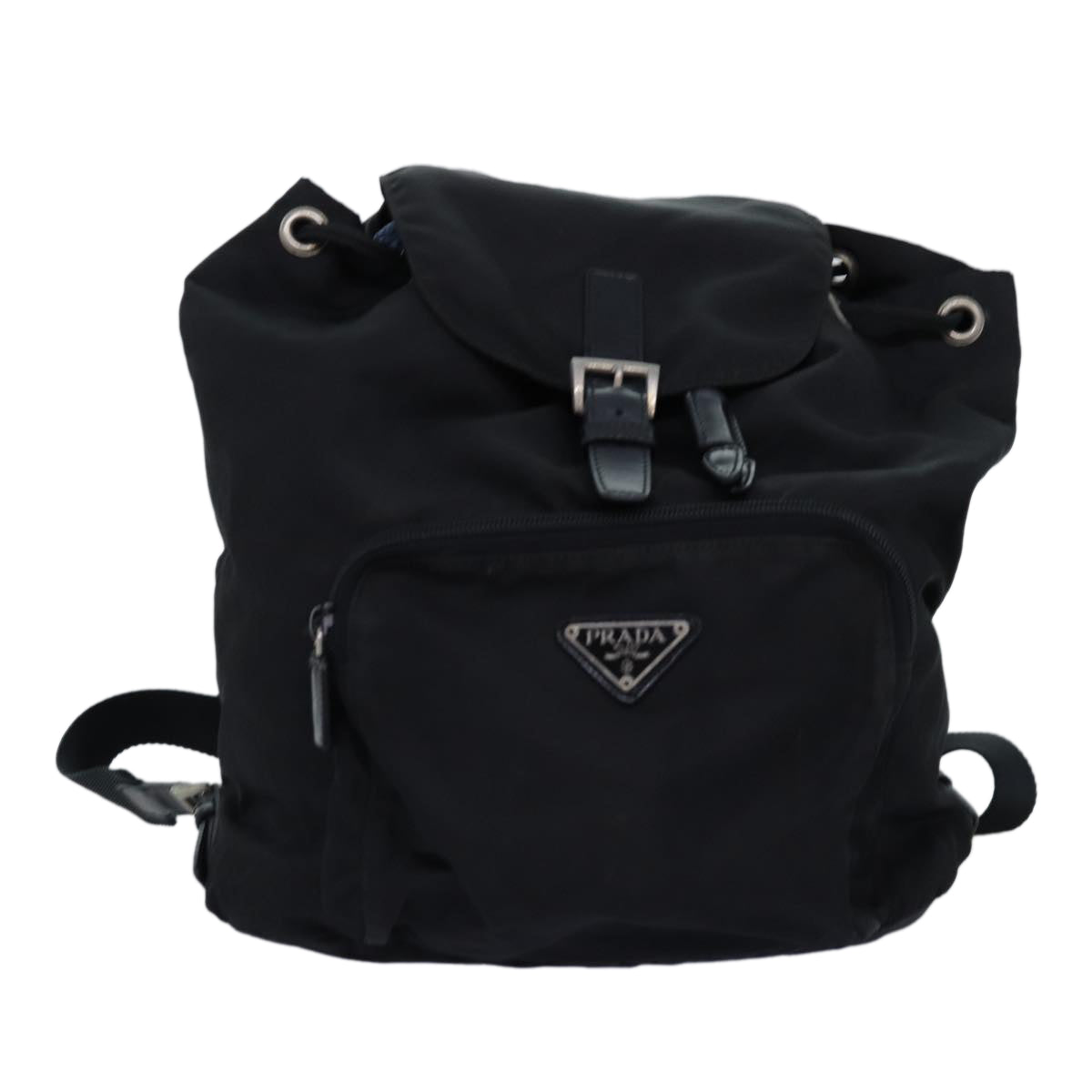 PRADA Backpack Nylon Black Auth 73456