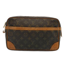LOUIS VUITTON Monogram Compiegne 28 Clutch Bag M51845 LV Auth 73470-13