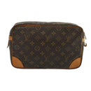 LOUIS VUITTON Monogram Compiegne 28 Clutch Bag M51845 LV Auth 73470-2