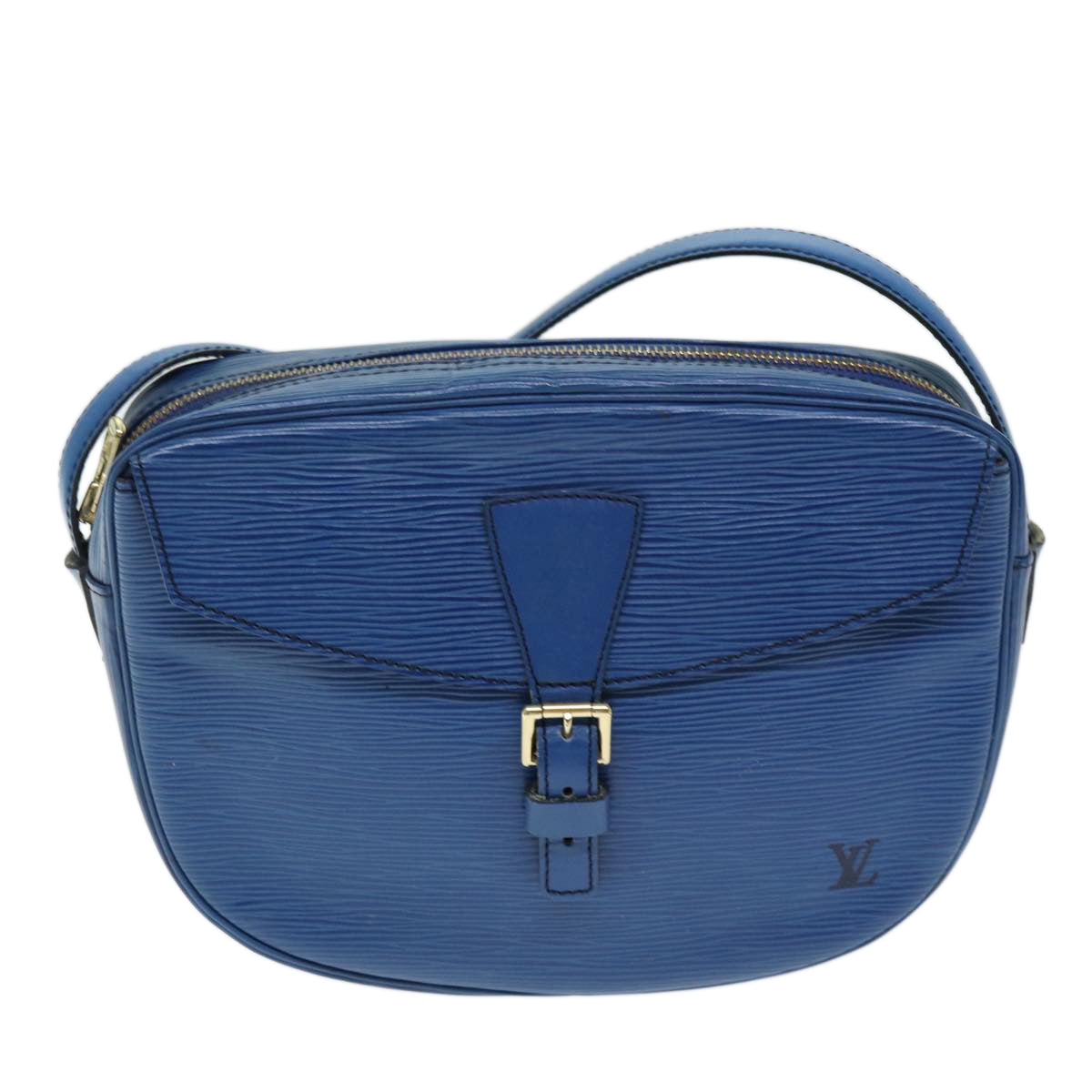 LOUIS VUITTON Epi June Feuille Shoulder Bag Blue M52155 LV Auth 73480