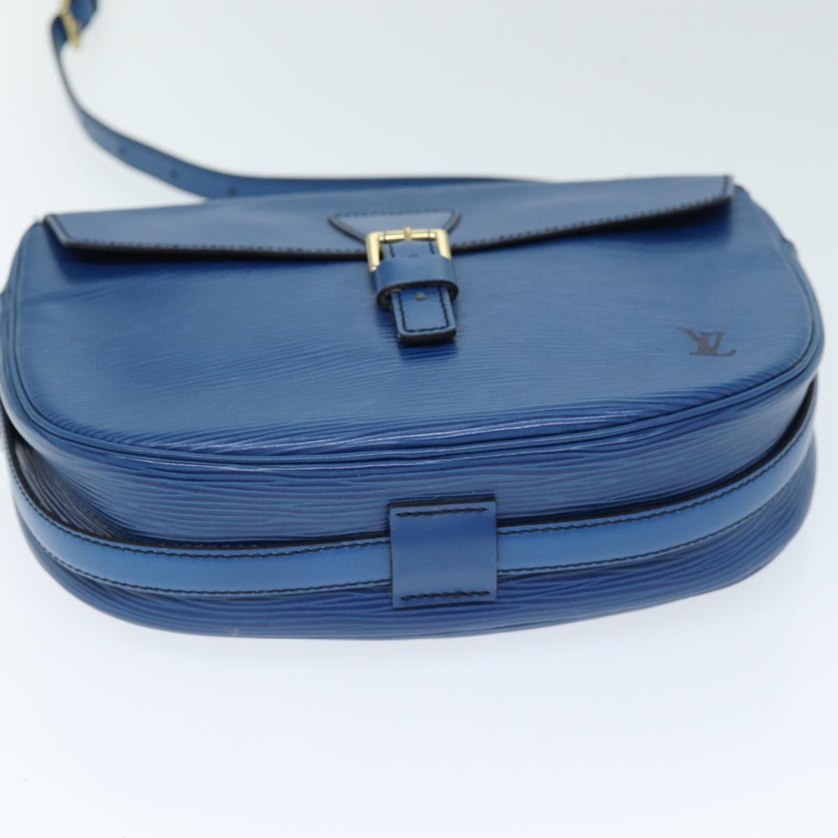 LOUIS VUITTON Epi June Feuille Shoulder Bag Blue M52155 LV Auth 73480