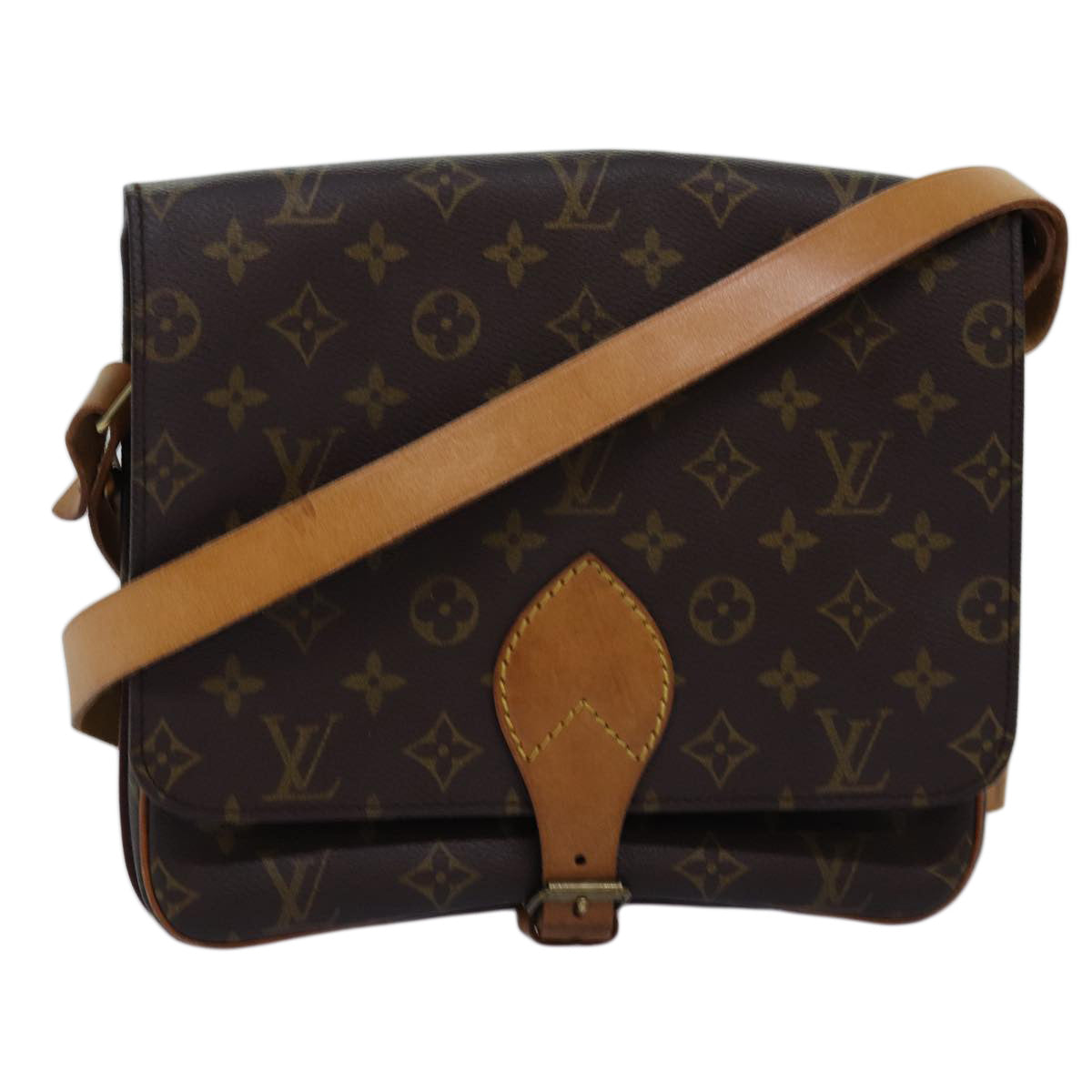 LOUIS VUITTON Monogram Cartouchiere GM Shoulder Bag M51252 LV Auth 73481