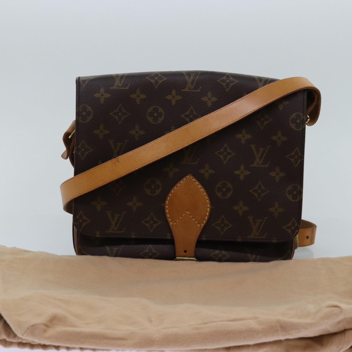 LOUIS VUITTON Monogram Cartouchiere GM Shoulder Bag M51252 LV Auth 73481