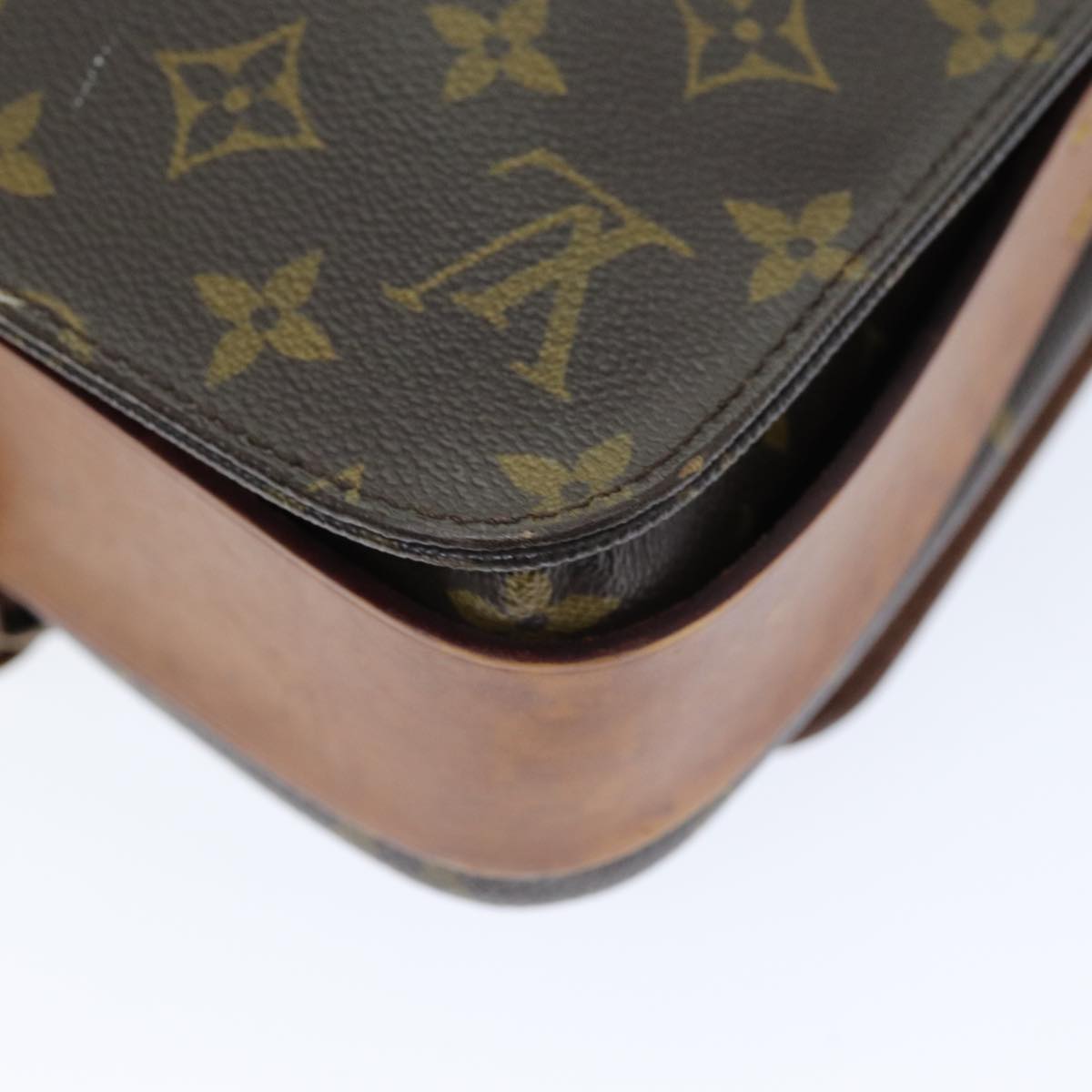 LOUIS VUITTON Monogram Cartouchiere MM Shoulder Bag M51253 LV Auth 73485