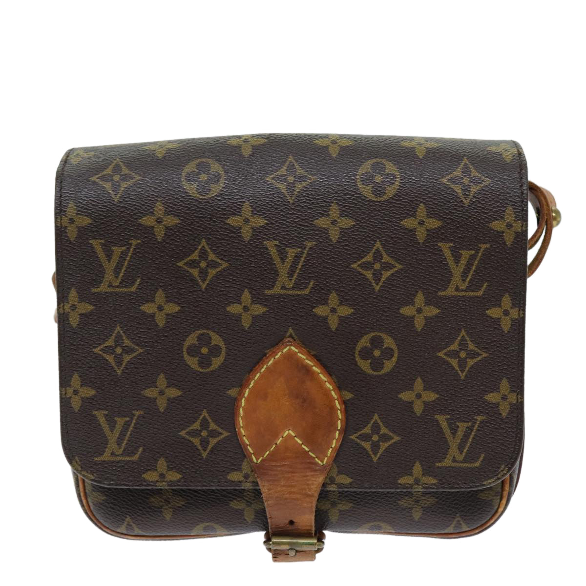 LOUIS VUITTON Monogram Cartouchiere MM Shoulder Bag M51253 LV Auth 73485