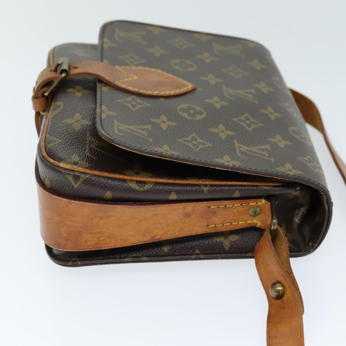 LOUIS VUITTON Monogram Cartouchiere MM Shoulder Bag M51253 LV Auth 73485