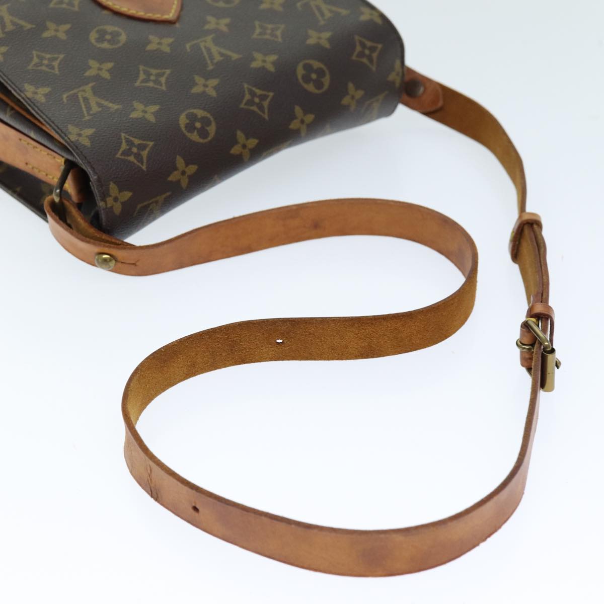 LOUIS VUITTON Monogram Cartouchiere MM Shoulder Bag M51253 LV Auth 73485