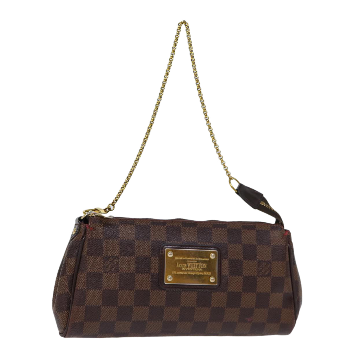 LOUIS VUITTON Damier Ebene Eva Shoulder Bag 2way N55213 LV Auth 73490