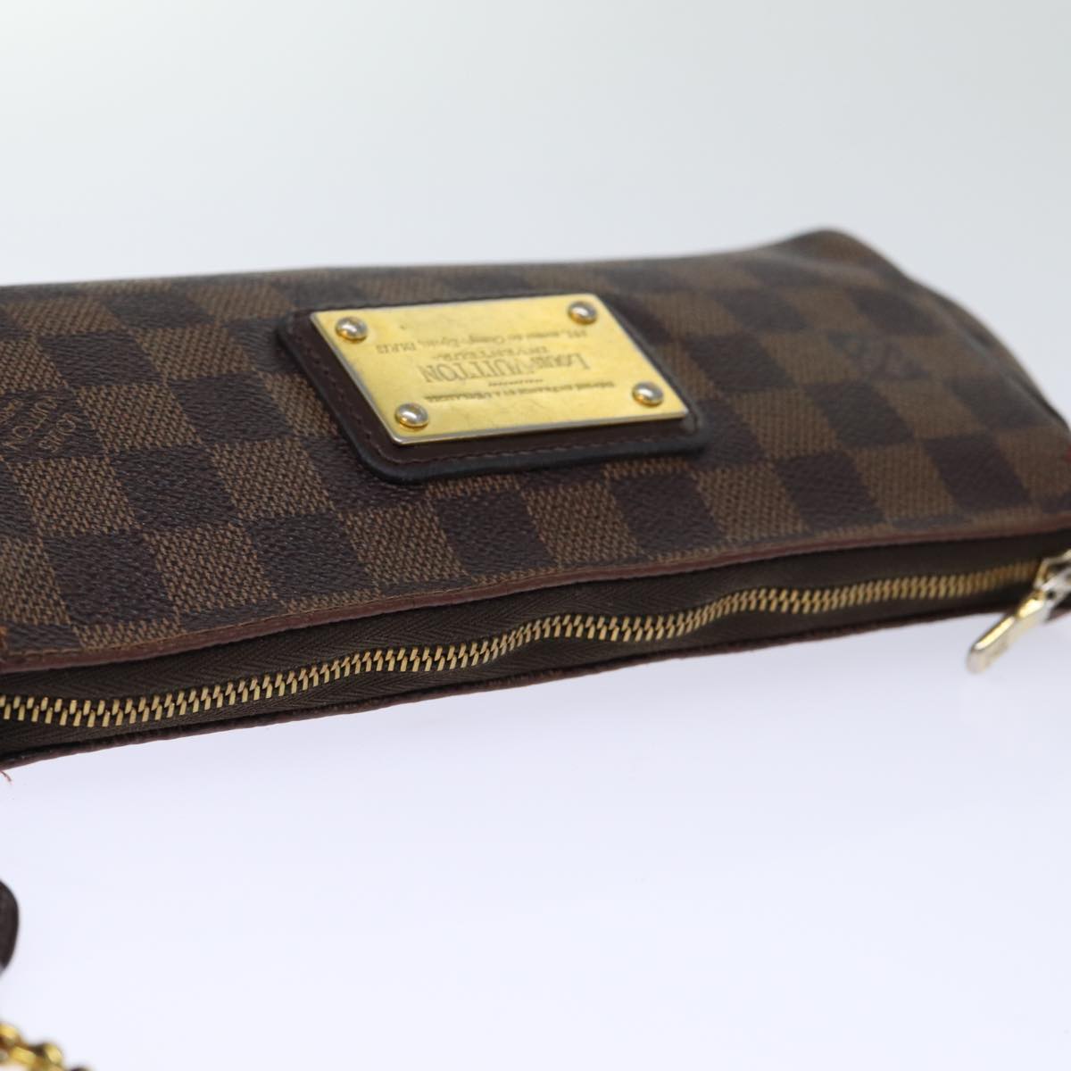 LOUIS VUITTON Damier Ebene Eva Shoulder Bag 2way N55213 LV Auth 73490