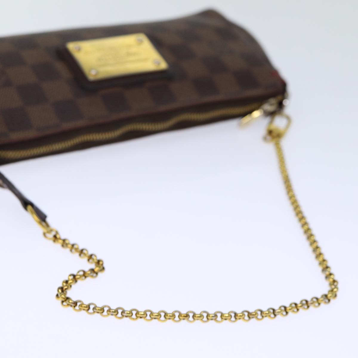 LOUIS VUITTON Damier Ebene Eva Shoulder Bag 2way N55213 LV Auth 73490