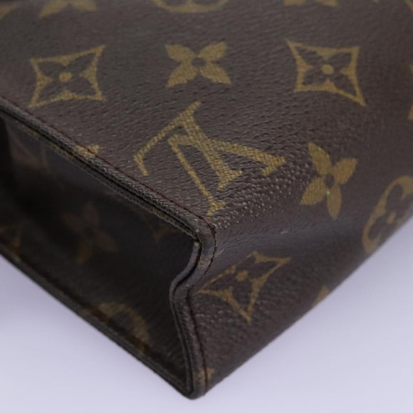 LOUIS VUITTON Monogram Poche Toilette 19 Pouch M47544 LV Auth 73504