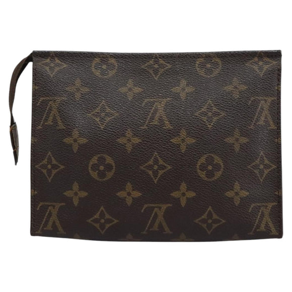 LOUIS VUITTON Monogram Poche Toilette 19 Pouch M47544 LV Auth 73504