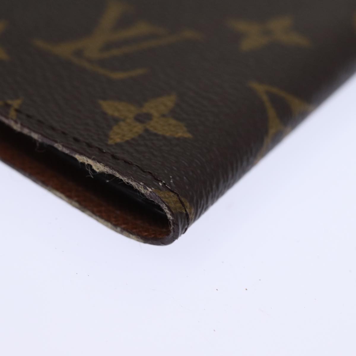 LOUIS VUITTON Monogram Porte Cartes Credit Pression Card Case LV Auth 73509