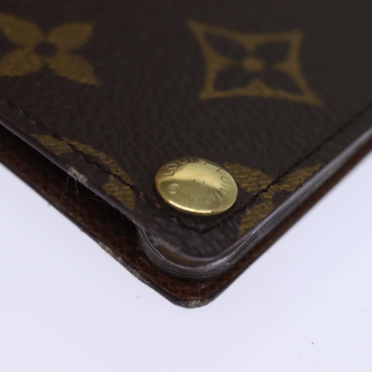 LOUIS VUITTON Monogram Porte Cartes Credit Pression Card Case LV Auth 73509