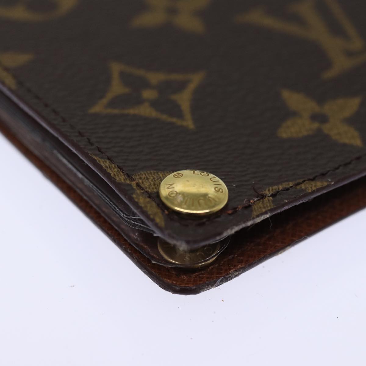 LOUIS VUITTON Monogram Porte Cartes Credit Pression Card Case LV Auth 73509