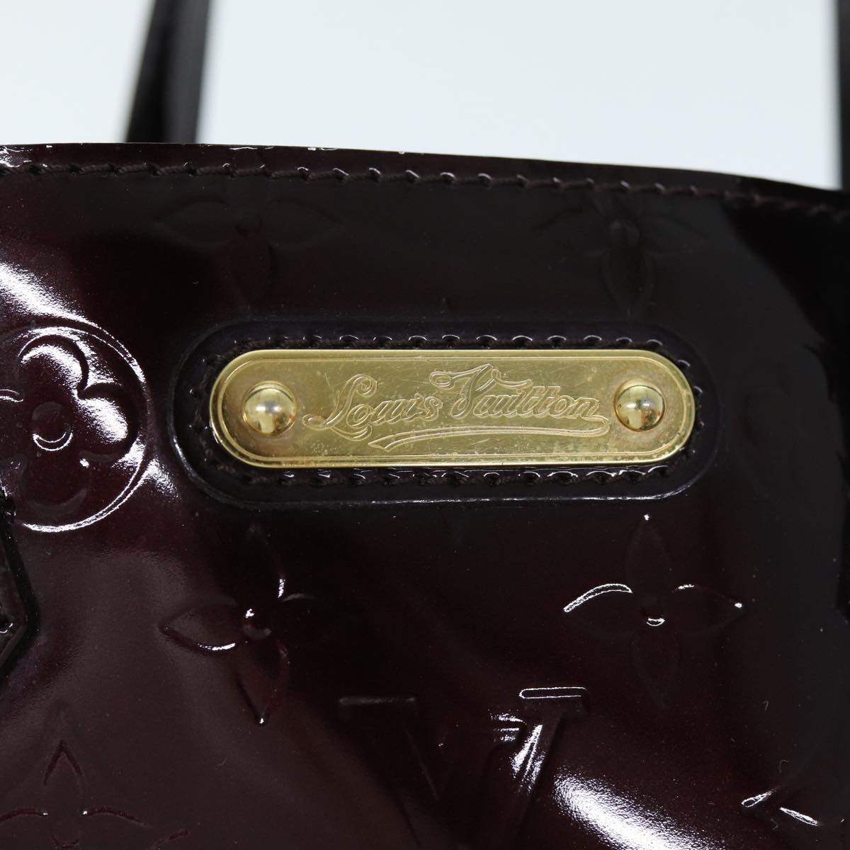 LOUIS VUITTON Monogram Vernis Wilshire PM Hand Bag Amarante M93641 Auth 73524