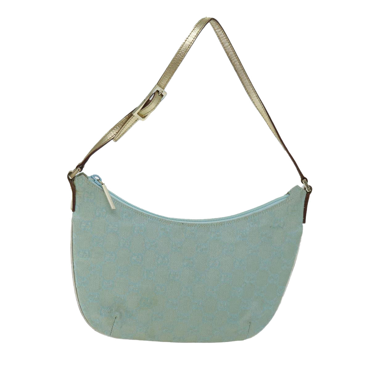 GUCCI GG Canvas Shoulder Bag Light Blue Auth 73592