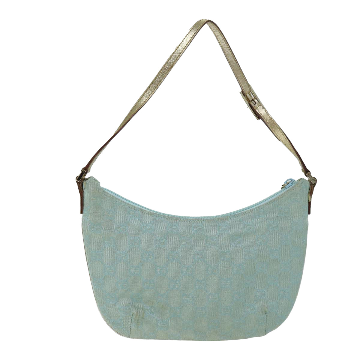 GUCCI GG Canvas Shoulder Bag Light Blue Auth 73592