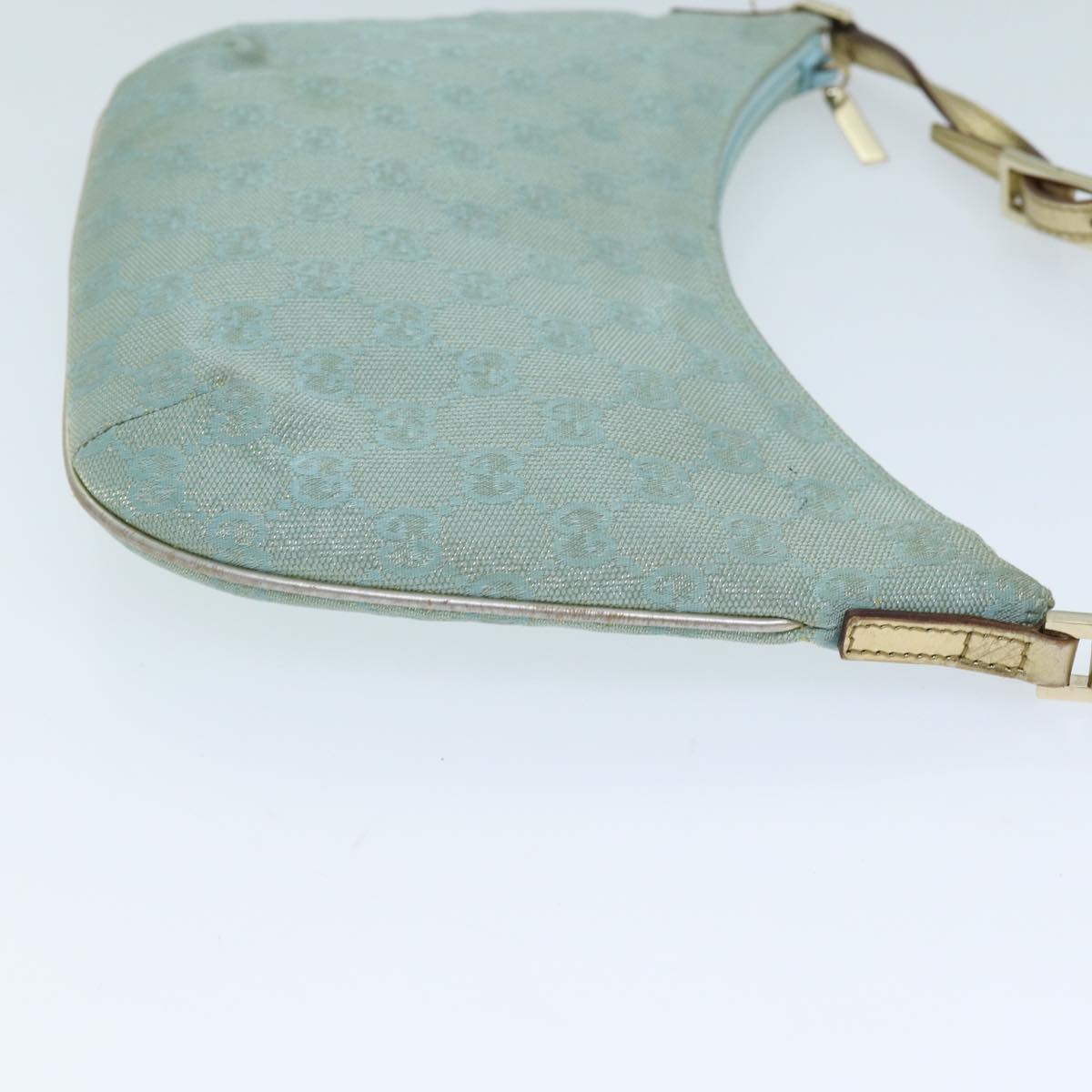 GUCCI GG Canvas Shoulder Bag Light Blue Auth 73592