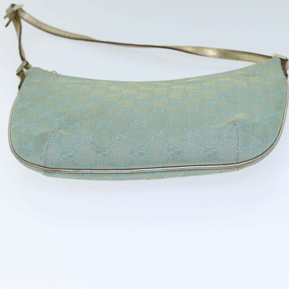 GUCCI GG Canvas Shoulder Bag Light Blue Auth 73592