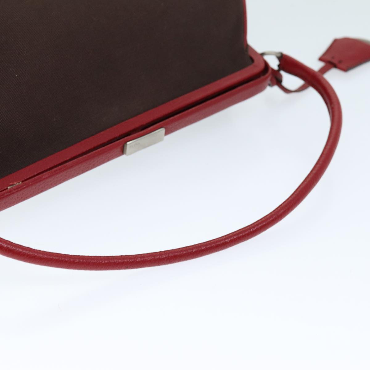 PRADA Shoulder Bag Canvas Brown Auth 73593