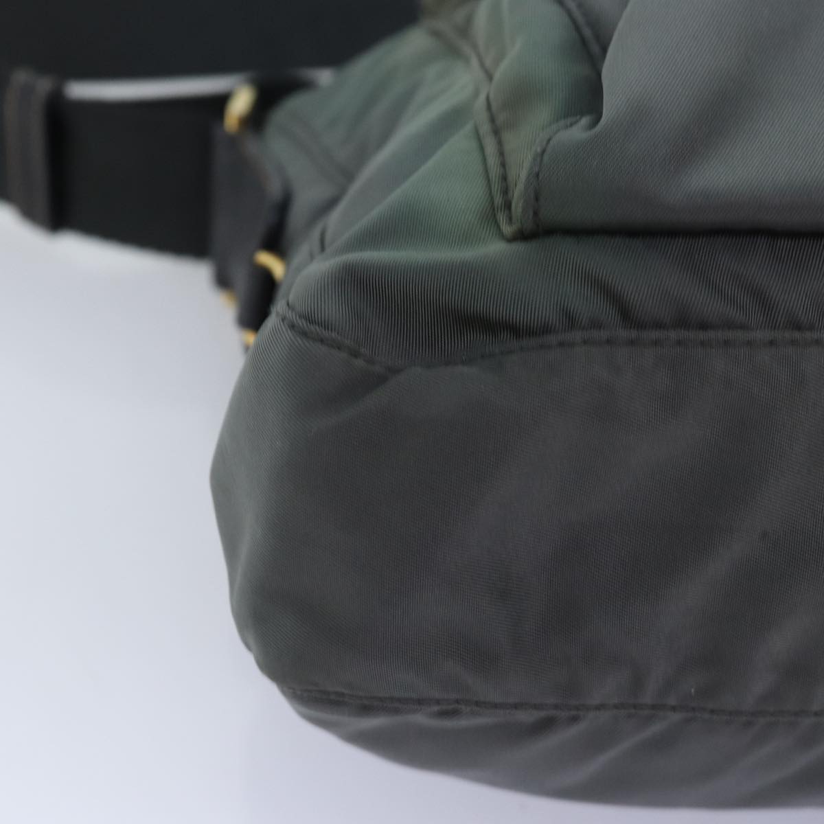 PRADA Shoulder Bag Nylon Khaki Auth 73601