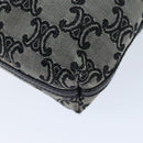 CELINE Triomphe Canvas Shoulder Bag Gray Auth 73617-16