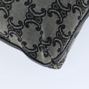 CELINE Triomphe Canvas Shoulder Bag Gray Auth 73617-17